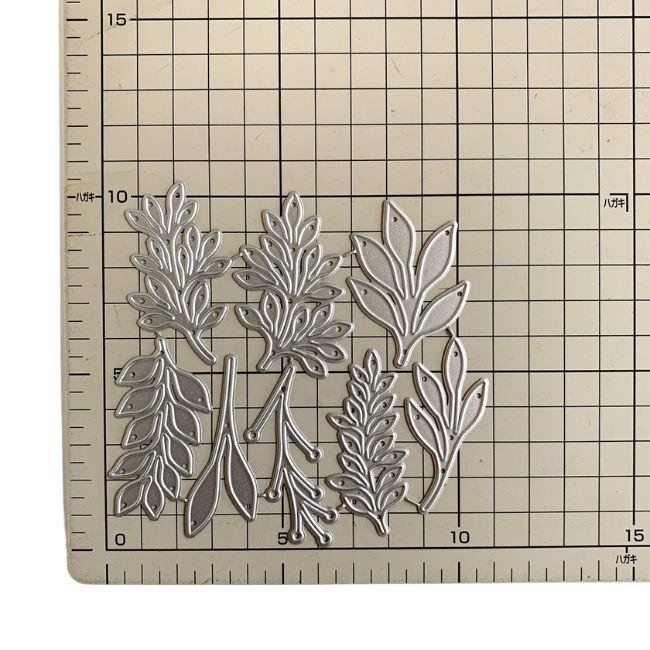 カッティングダイ 葉 植物 コラージュ素材 ハンドメイド ダイカット型