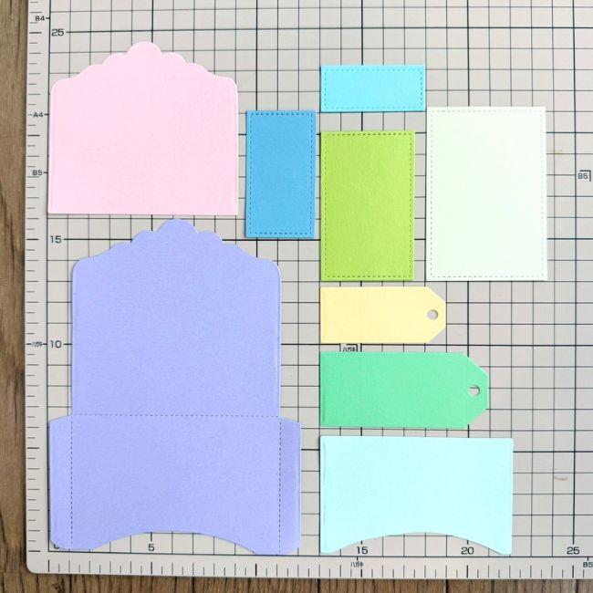 カッティングダイ 封筒 タグ コラージュ素材 ハンドメイド ダイカット