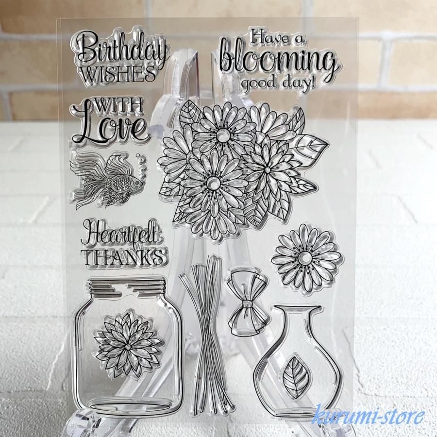 クリアスタンプ S05 花 花瓶 植物 スクラップブッキング ハンドメイド ペーパークラフト はんこ アルバム 海外 スタンプ シリコンスタンプ F くるみすとあ 通販 Yahoo ショッピング
