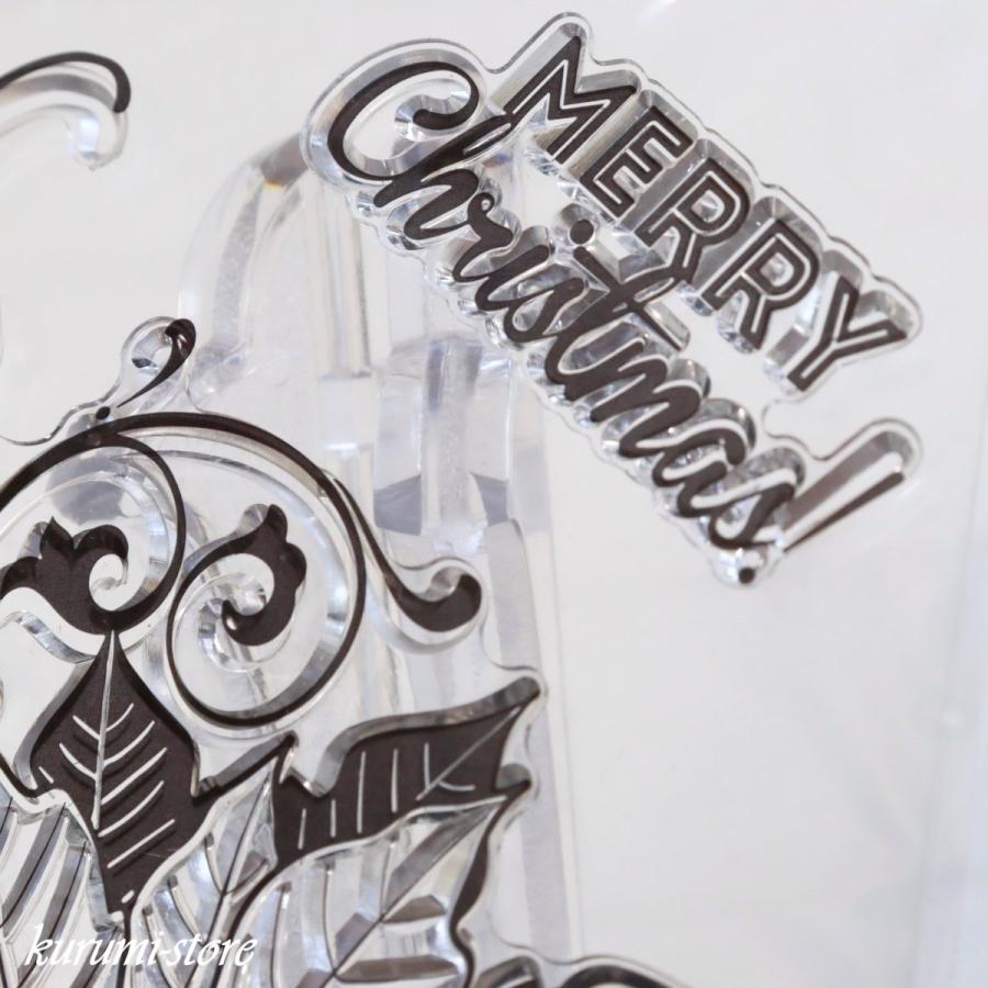 クリアスタンプ ポインセチア クリスマス スクラップブッキング はんこ