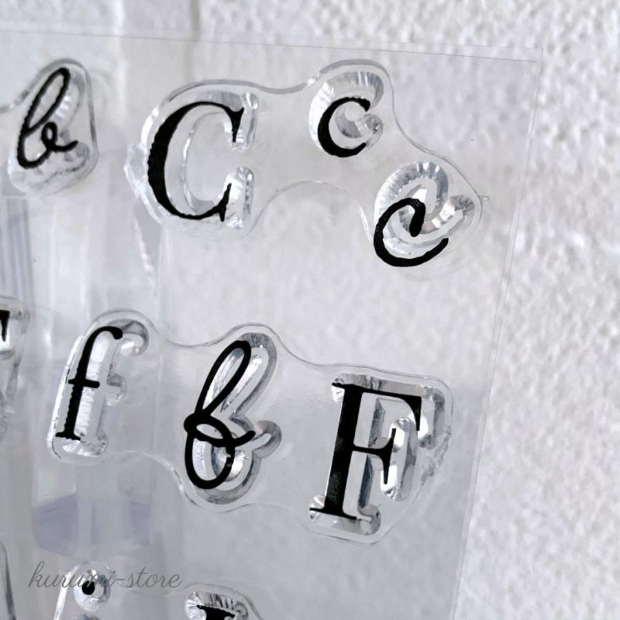 クリアスタンプ アルファベット 英字 大文字 小文字 英語 スクラップ