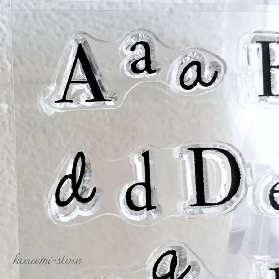 クリアスタンプ アルファベット 英字 大文字 小文字 英語 スクラップ