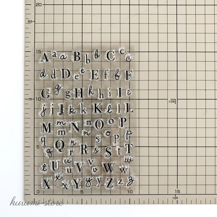 クリアスタンプ アルファベット 英字 大文字 小文字 英語 スクラップ
