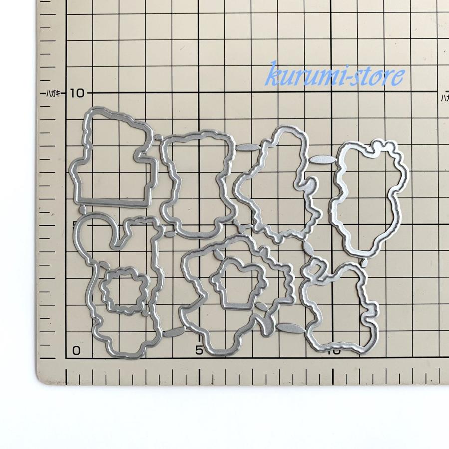 クリアスタンプ カッティングダイ ベア 熊 海外 ダイカット型