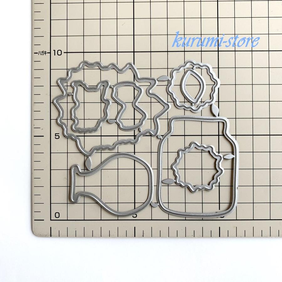 クリアスタンプ カッティングダイ 花 花瓶 海外 ダイカット型