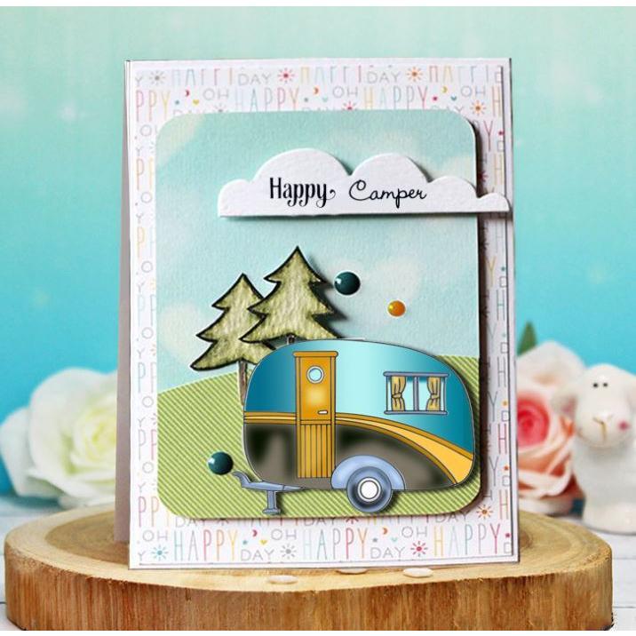 カッティングダイ　クリアスタンプ クリアスタンプ カッティングダイ 船 錨 灯台 帆船 海外