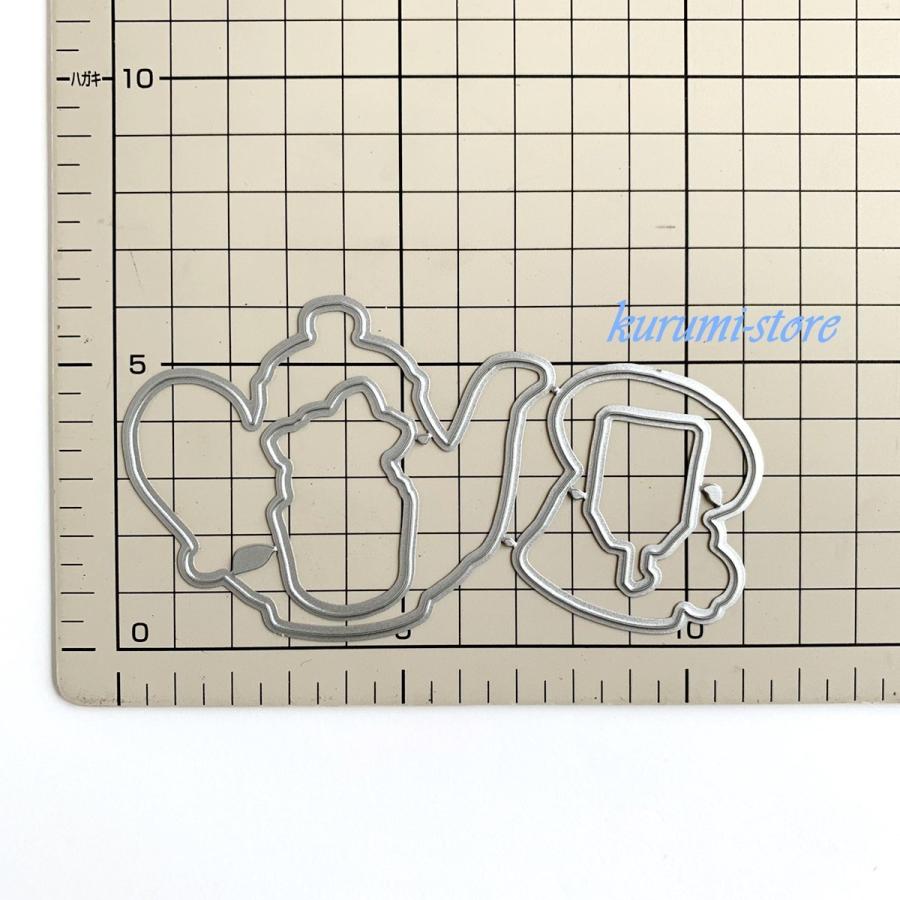 クリアスタンプ カッティングダイ ティーポット 海外 ペーパークラフト