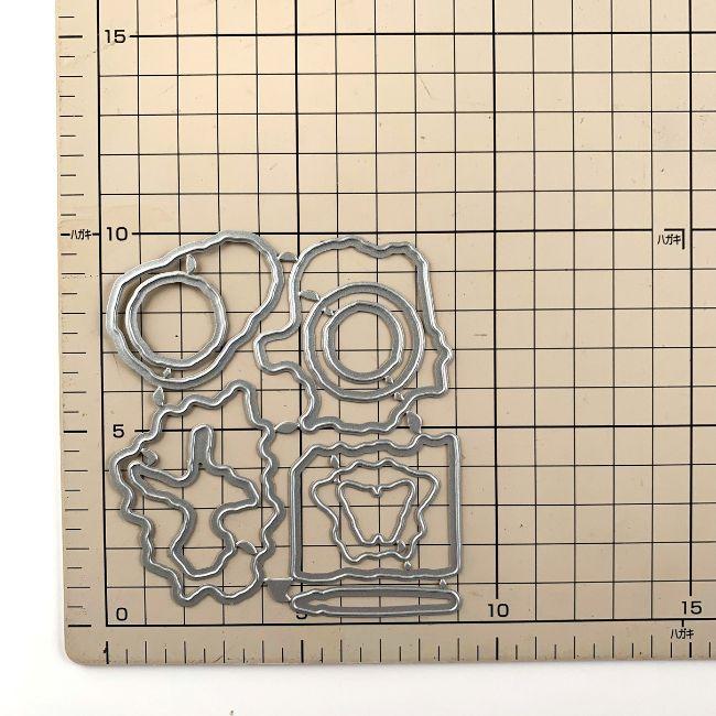 カッティングダイ　クリアスタンプ クリアスタンプ カッティングダイ 蝶 薔薇 王冠 本 チョウ 蜂 時計