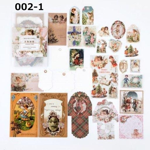 デザンペーパー コラージュ シール 海外 素材 タグ レトロ