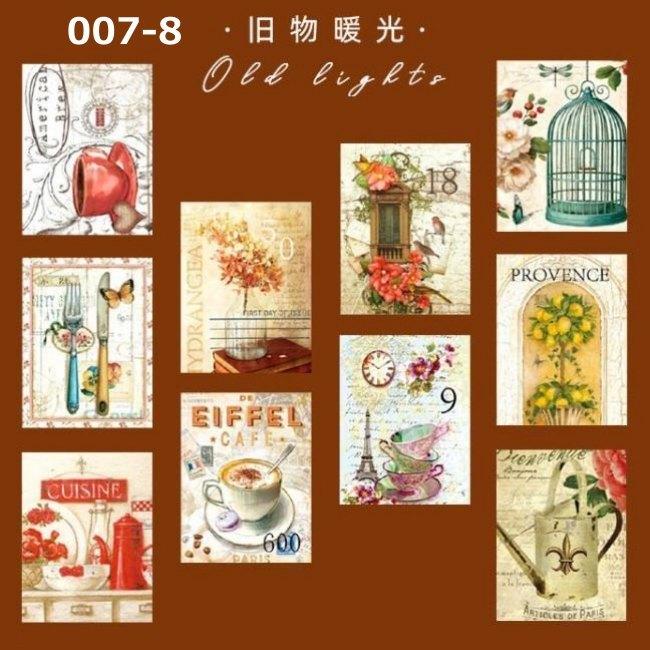 マスキングテープ 切手 花 葉 女の子 虫 フルーツ 海外 レトロ