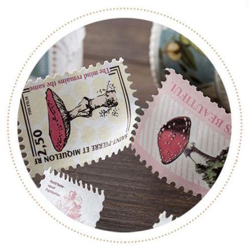 マスキングテープ 花 切手 デザイン 海外 レトロ マステ シール