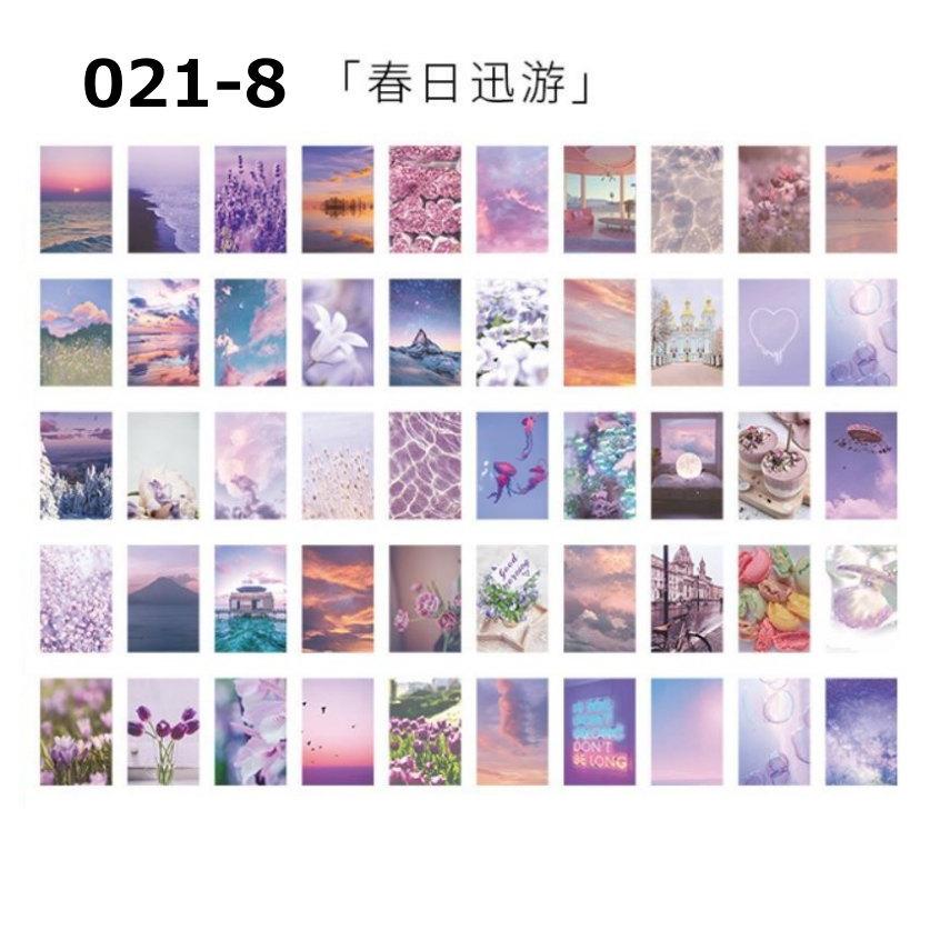 コラージュ シール ステッカー 景色 豆本 海外 手帳 カード フレーク