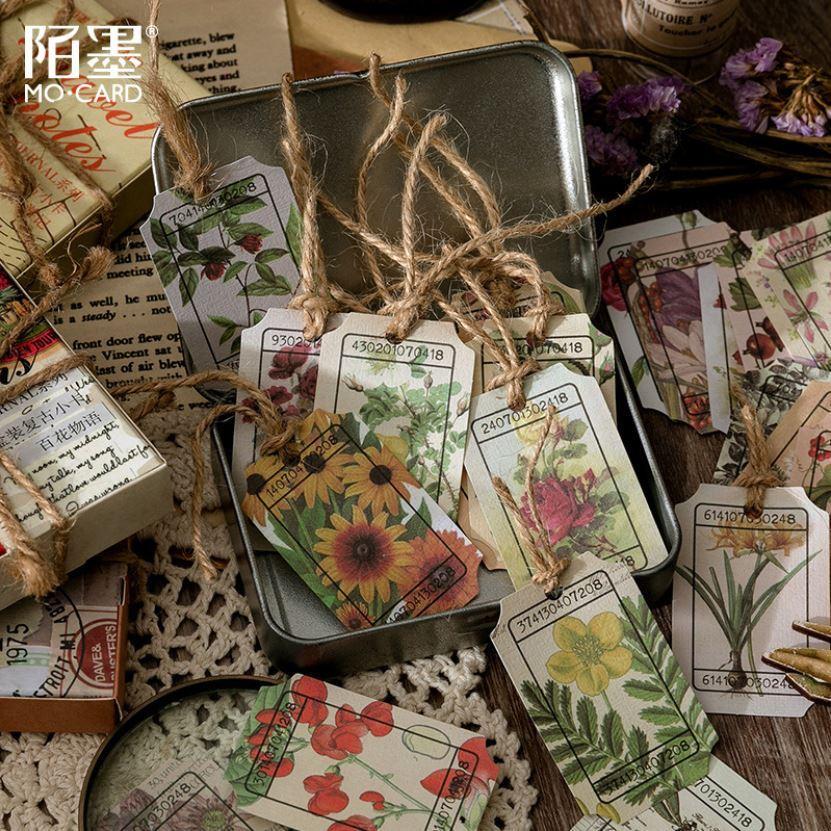 デザインペーパー タグ カード 箱 海外 レトロ コラージュ 素材 紙