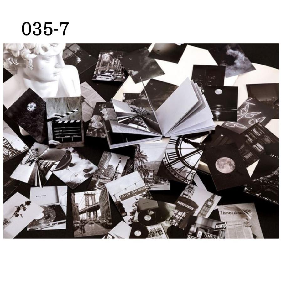 コラージュ シール ステッカー 景色 豆本 写真 風景 空 海 月 海外