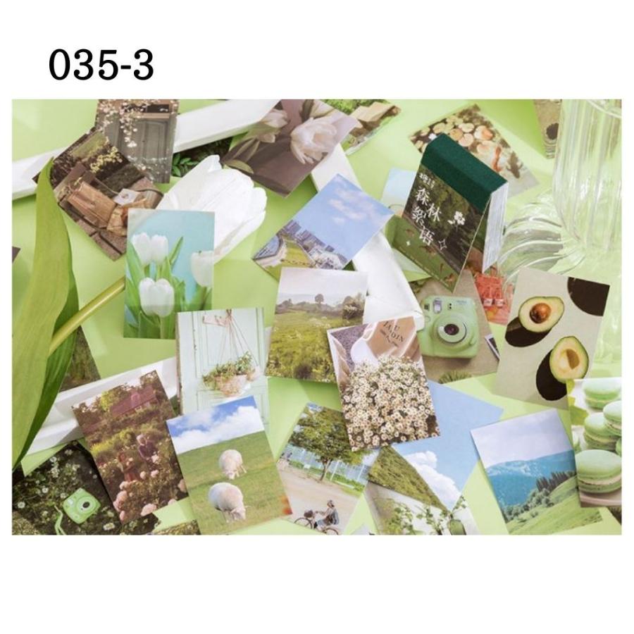 コラージュ シール ステッカー 景色 豆本 写真 風景 空 海 月 海外