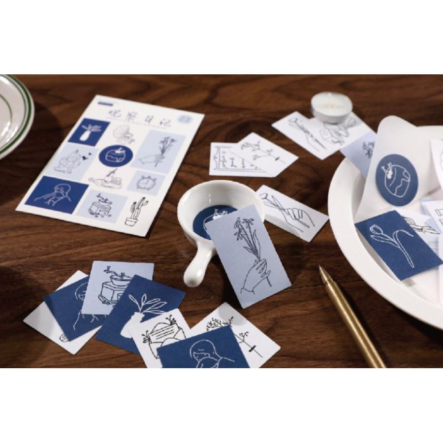 コラージュ シール ステッカー 日常 花 女の子 海外 人 韓国風 現代