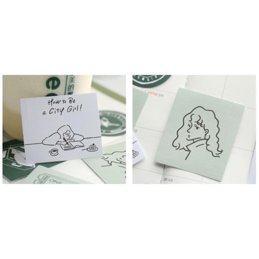 コラージュ シール ステッカー 日常 女の子 花 パンダ 海外 人 韓国風