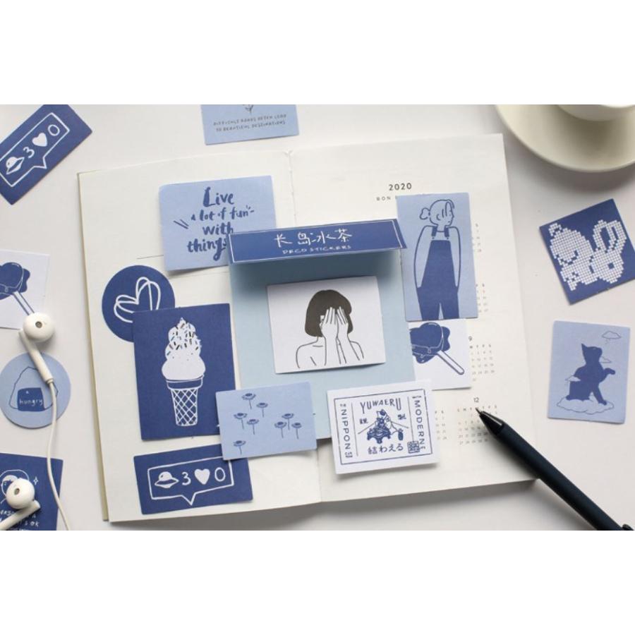 コラージュ シール ステッカー 日常 女の子 花 パンダ 海外 人 韓国風