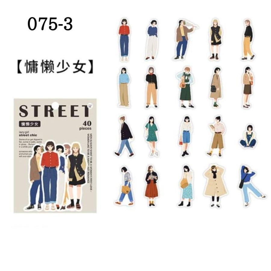 コラージュ シール ステッカー 女の子 男の子 人物 人 日常 女子 男子