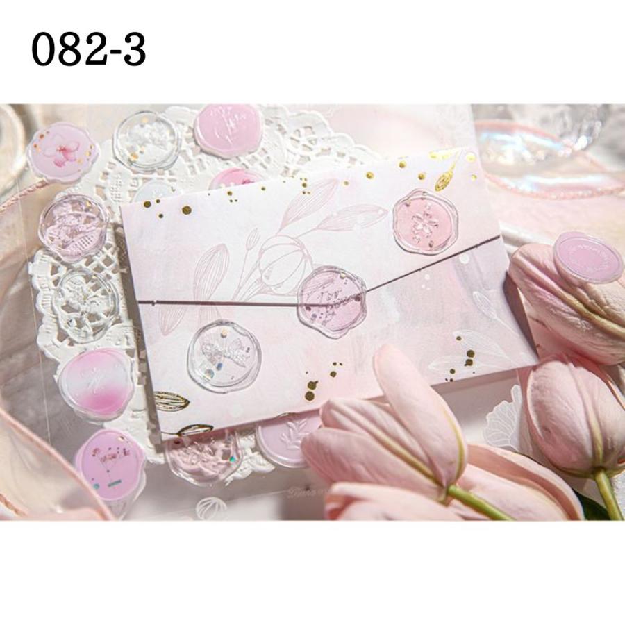 シーリングスタンプ シール ステッカー 立体 封蝋 海外 コラージュ素材