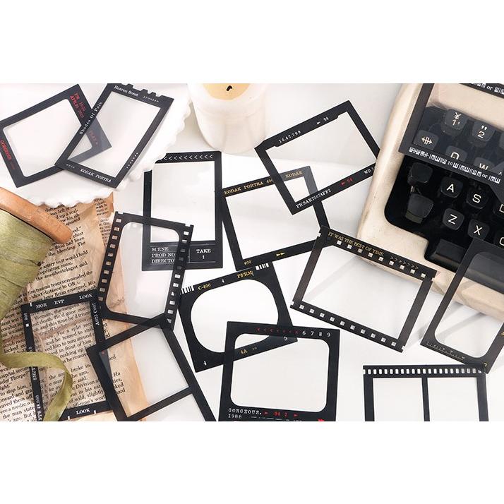 コラージュシール フレーム 枠 フィルム 透明 クリア 海外 フレーク