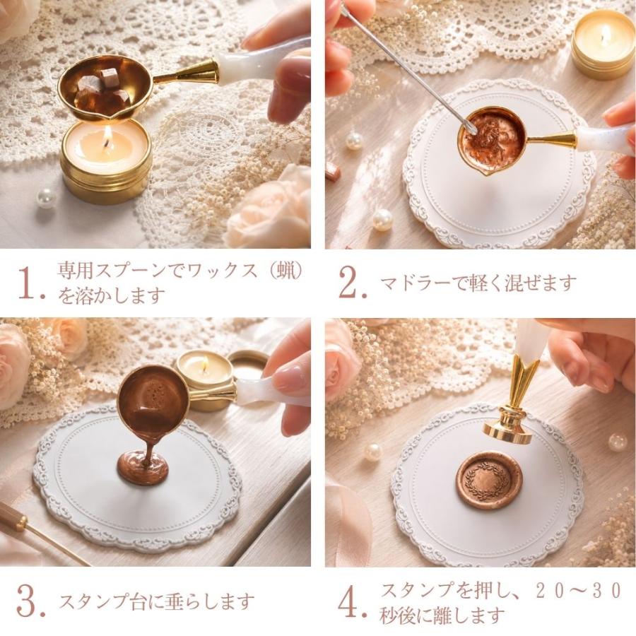 シーリングスタンプ ヘッド 25mm ローズ 花 薔薇 バラ 植物 ハーブ