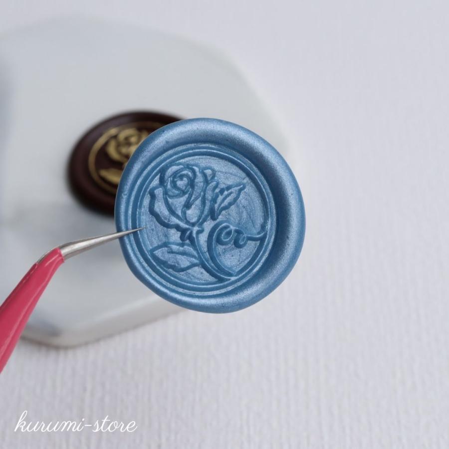 シーリングスタンプ ヘッド 25mm ローズ 花 薔薇 バラ 植物 ハーブ