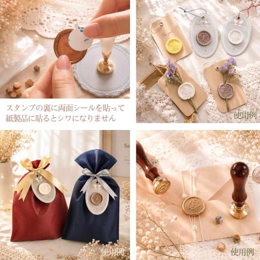 シーリングスタンプ ヘッド 25mm 薔薇 一輪 バラ 封蝋 コラージュ