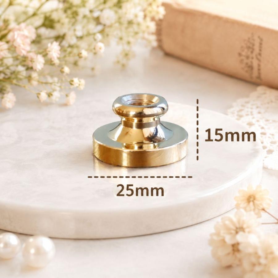 シーリングスタンプ ヘッド 25mm 薔薇 一輪 バラ 封蝋 コラージュ