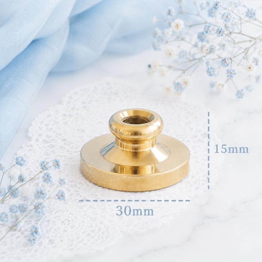 シーリングスタンプ ヘッド 30mm スズラン 花 植物 封蝋 コラージュ