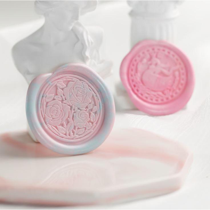 シーリングスタンプ ヘッド 30mm 薔薇 3輪 バラ 花 植物 封蝋