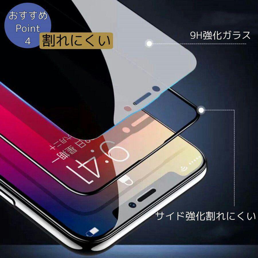 iPhone X/XS/11Pro 覗き見防止 強化ガラスフィルム 二点セット｜kurumikurumishop｜05