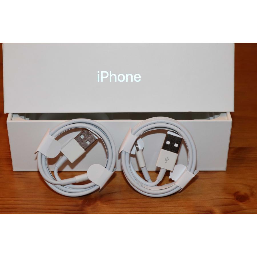 箱なし 2本 iPhone 充電器 ライトニングケーブル1m 純正工場品 : pgx1m