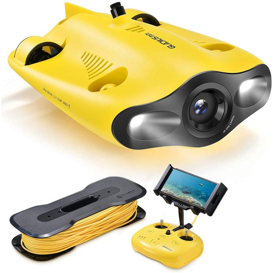 4kuhd高画質 Ro Mini 4kuhd高画質 水中カメラ 最大深度100ｍ Gladius 水中ドローン くるみの木商店 最大深度100ｍ 2時間稼働 水中ドローン 超高輝度ledライト テザーケーブル100m ドローン ヘリ 航空機