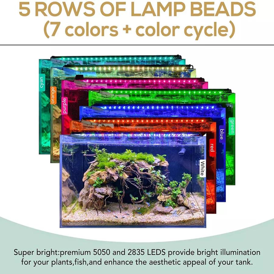 信頼 Fish Aquatic Supplies Ledライト cm 防水 タイマー付き 水中ランプ 魚 さ 植物 装飾ライト 熱帯魚 アクアリウム用品 Www Helendoron Pe