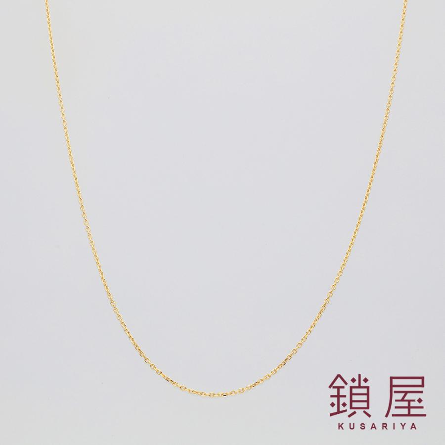 K18 18金 18k 小豆 あずき アズキ チェーン ネックレス レディース メンズ 30代 40代 50代 60代 チェーンだけ チェーンのみ 本物 / 小豆 0.32φ 60cmの画像