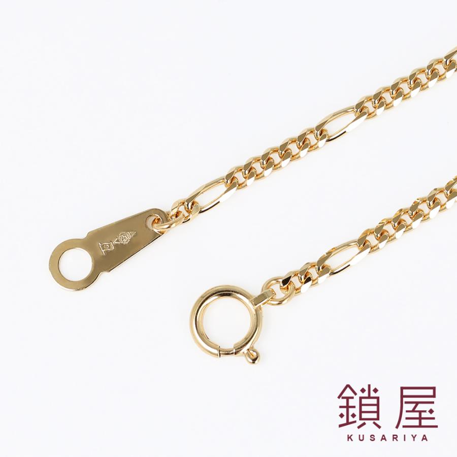 K18 18金 18k フィガロ ブレスレット 喜平 キヘイ チェーン レディース メンズ チェーンだけ 本物 新品 造幣局検定 ホールマーク / フィガロ 0.6φ 20cmの画像