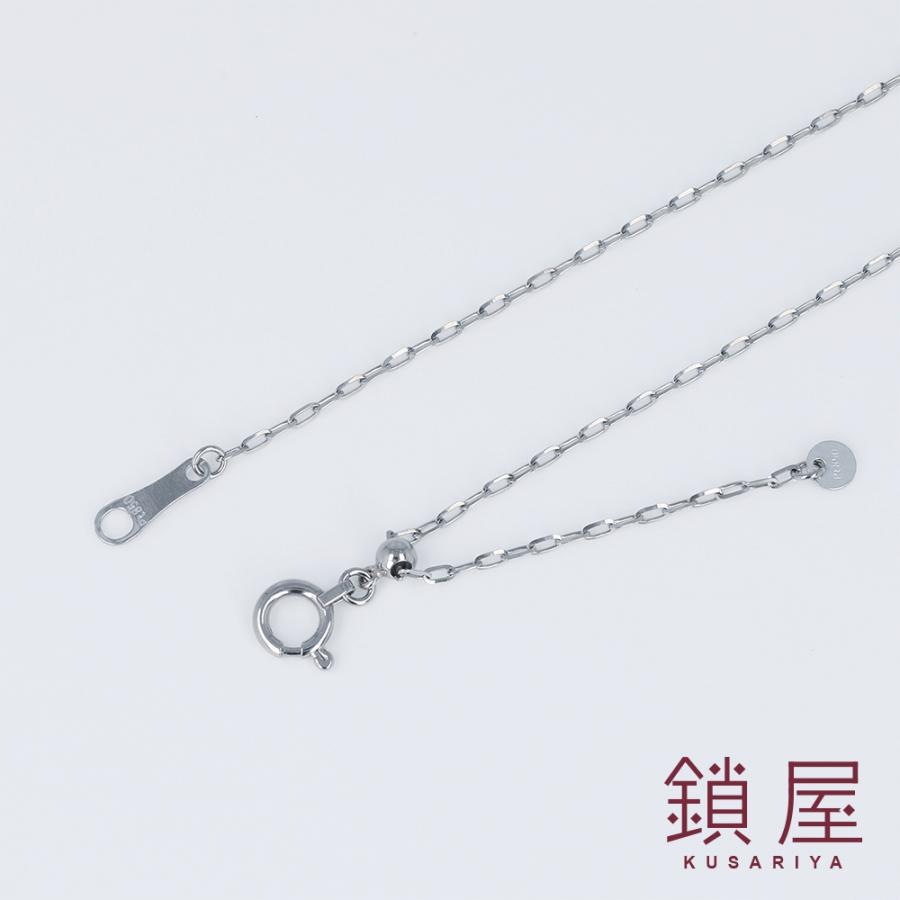 Pt850 プラチナ シャインカット 小豆 あずき ネックレス レディース 30