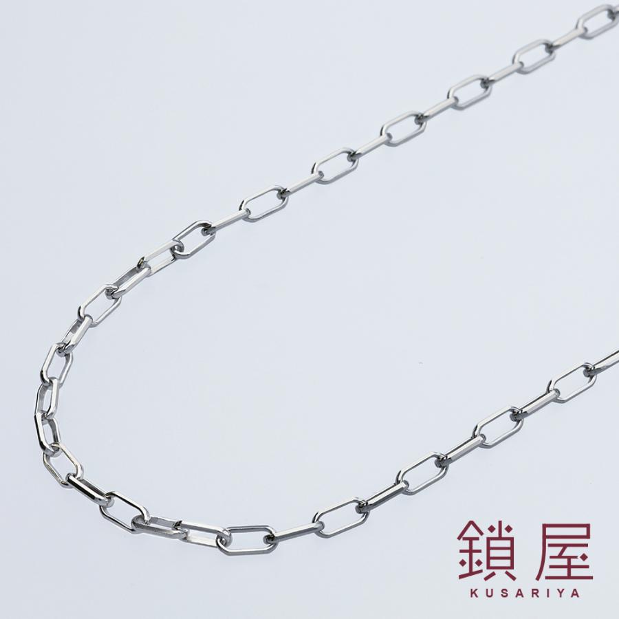 Pt850 プラチナ ロング小豆 スモールミラーノ ネックレス スパルタカス チェーン メンズ レディース チェーンだけ 本物 あずき / スモールミラーノ 50cmの画像