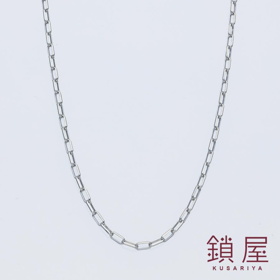 Pt850 プラチナ ロング小豆 スモールミラーノ ネックレス スパルタカス チェーン メンズ レディース チェーンだけ 本物 あずき / スモールミラーノ 50cmの画像