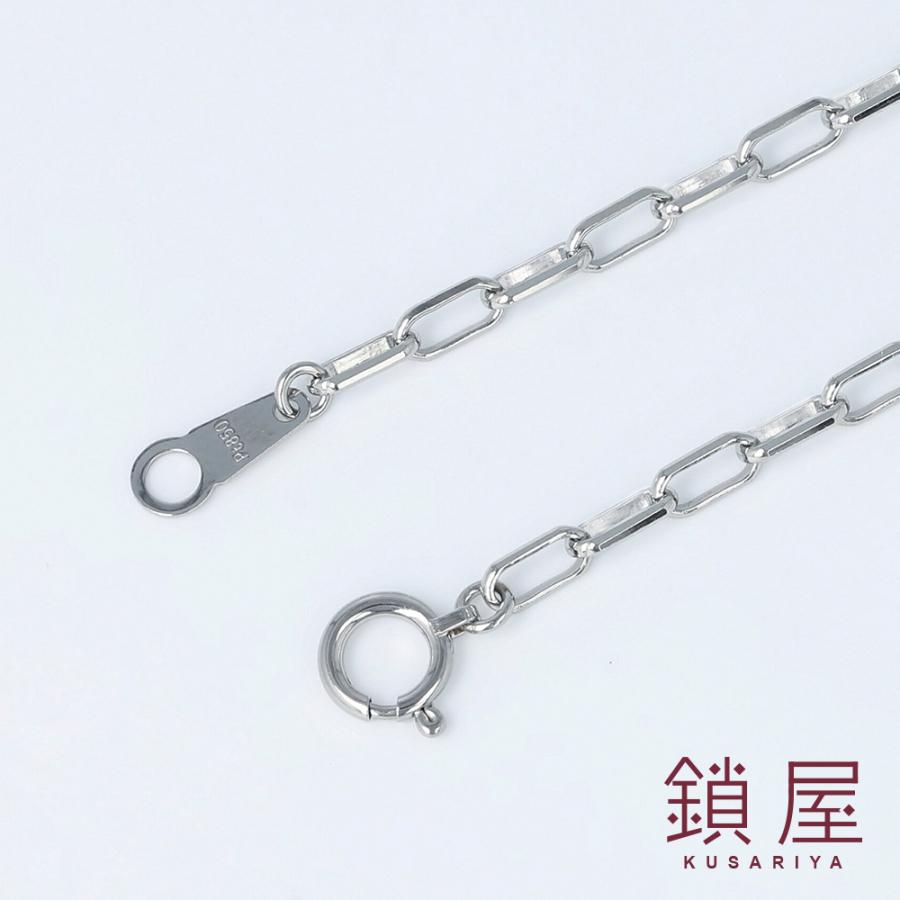 Pt850 プラチナ ロング小豆 スモールミラーノ ネックレス スパルタカス チェーン メンズ レディース チェーンだけ 本物 あずき / スモールミラーノ 50cmの画像