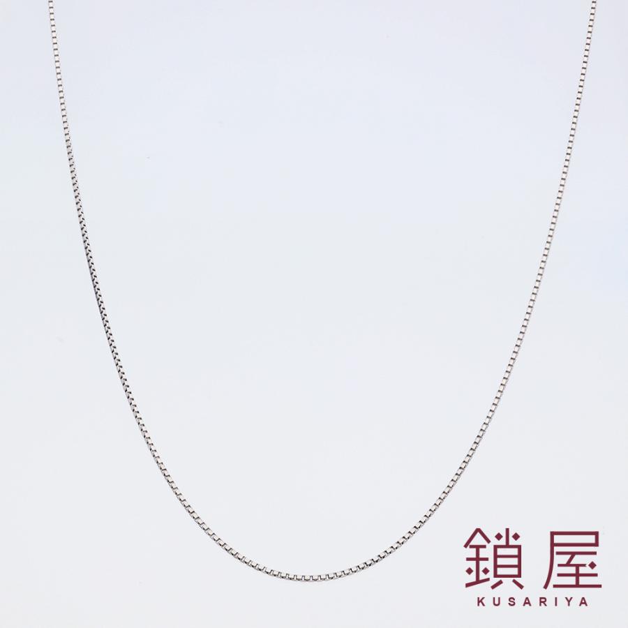 Pt850 プラチナ ベネチアン チェーン ネックレス レディース 30代 40代 50代 60代 チェーンだけ メンズ 本物 ボックスチェーン / ベネチアン 1.0φ 50cmの画像