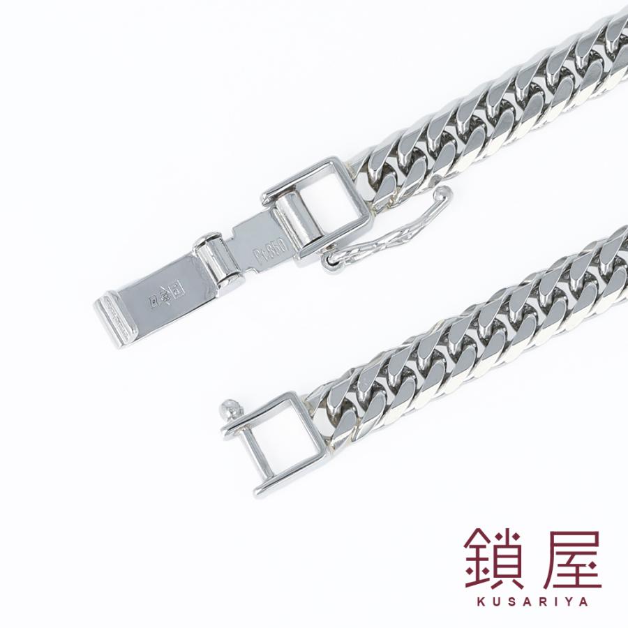 Pt850 プラチナ 喜平 ネックレス 幅4.6mm 中留 中折れ キヘイ チェーン