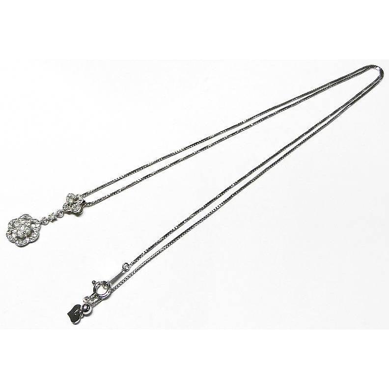 13-37】K18WG ダイヤモンド0.36ct ペンダントネックレス【菊地質店 