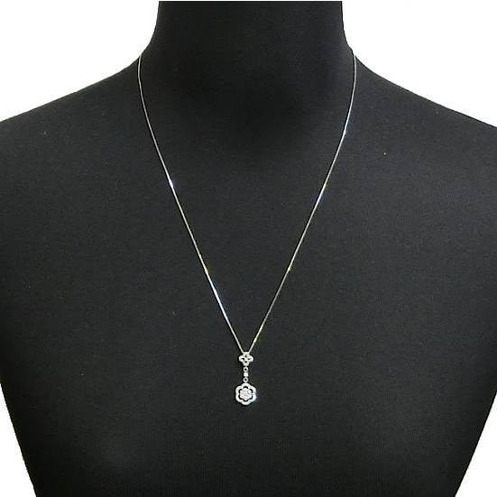 13-37】K18WG ダイヤモンド0.36ct ペンダントネックレス【菊地質店  