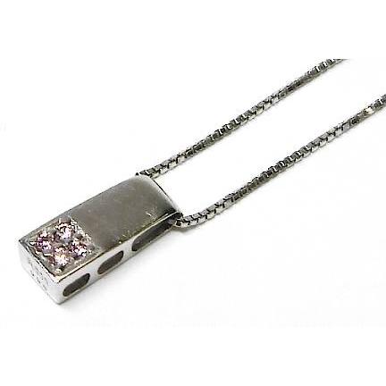 13-39】Pt850 Pt900 ダイヤモンド0.04ct ペンダントネックレス【菊地