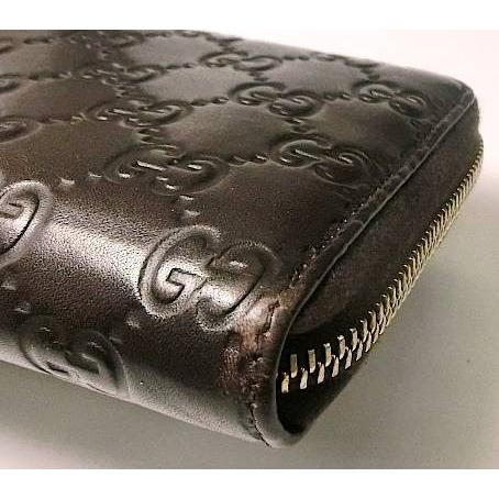 GUCCI 【03-2】グッチ グッチシマ ラウンドファスナー 財布