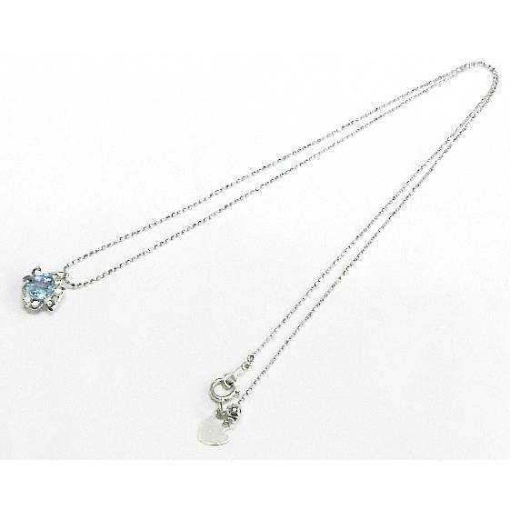 13-34】K18WG ブルートパーズ0.71ct ダイヤモンド0.01ct ペンダント 