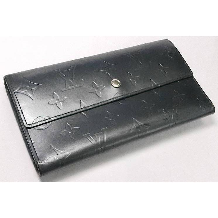 【222-5】ルイ・ヴィトン LOUIS VUITTON モノグラム・マット ポルト トレゾール・インターナショナル 財布 ノワール M65102【菊地質店】｜kushiro78san3