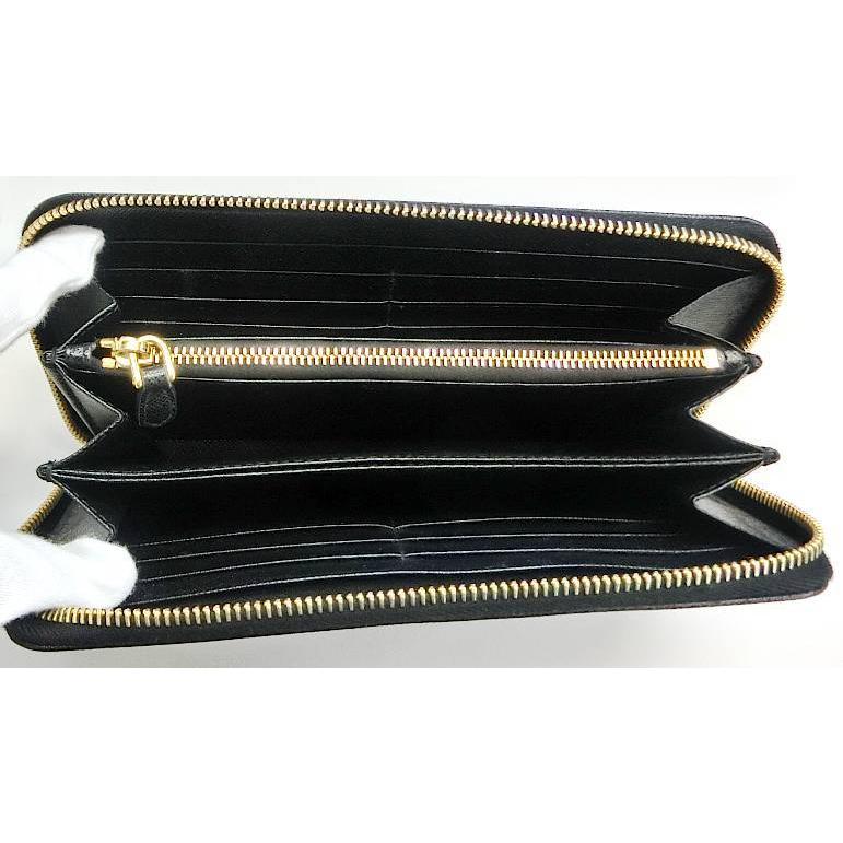 PRADA 【01-6】プラダ SAFFIANO TRIANG ラウンドファスナー 財布【菊地